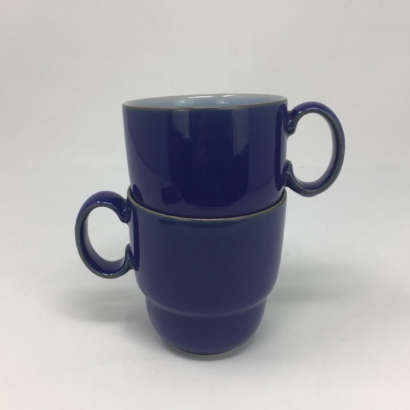Denby Everyday Stackable Blue Coffee Mugs - Picture 4 of 10